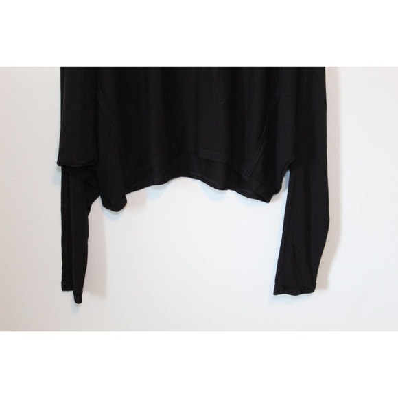 We The Free People Alameda Dolman Sleeve Turtleneck Top Black Medium H12840 - Picture 11 of 16